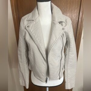 Abercrombie & Fitch Off-White Leather Jacket